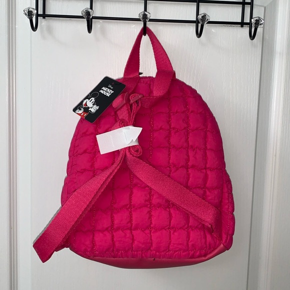 Disney Mickey Mouse Hot Pink Quilted Nylon Mini Backpack main image 12
